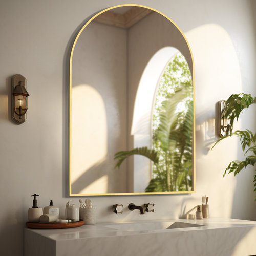 Ebern Designs Metal Arch Wall Mirror Wayfair
